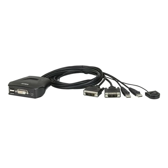 ATEN KVM Switch 2PC DVI USB CS22D+Kábel