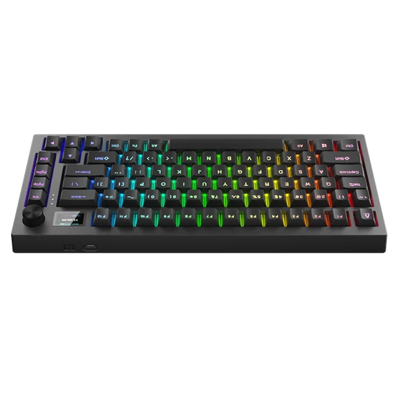 AVAX Vezetékes/Vezeték Nélküli Billentyűzet GM02 PRO USB, Fekete, Mechanikus, Red Switch, HUN