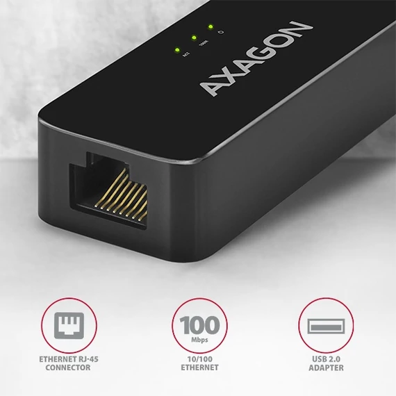 AXAGON ADE-XR USB 2.0 FAST ETHERNET (USB 2.0 Ethernet 10/100 adapter automatikus telepítéshez)