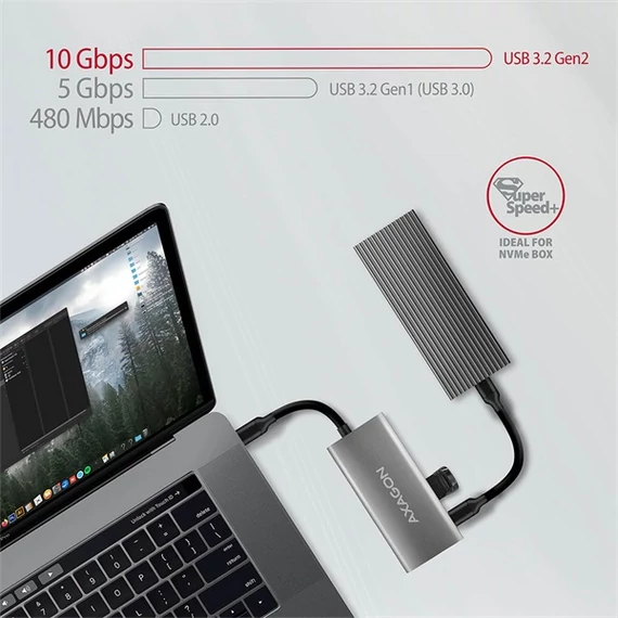 AXAGON HMC-4G2 Superspeed négyportos USB-C HUB