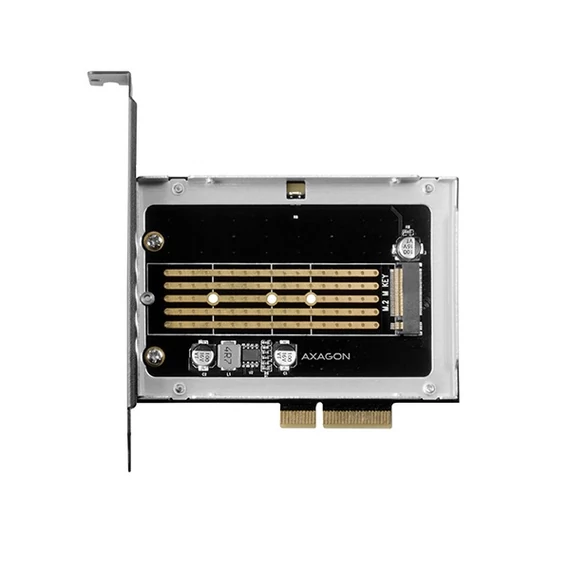AXAGON PCEM2-NC PCIE NVME M.2 x4 M-Key slot adapter passzív hűtéssel
