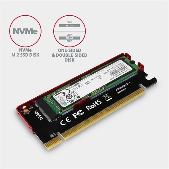 AXAGON PCEM2-S PCIE NVME M.2 Adapter