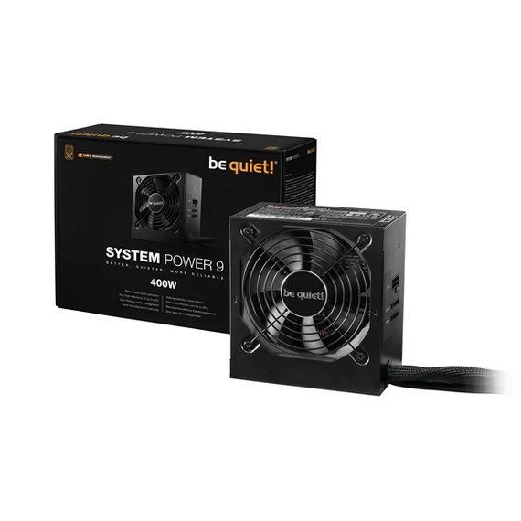 BE QUIET! Tápegység System Power 9 400W, 12cm, 80+ Bronze Félmoduláris, Aktív PFC