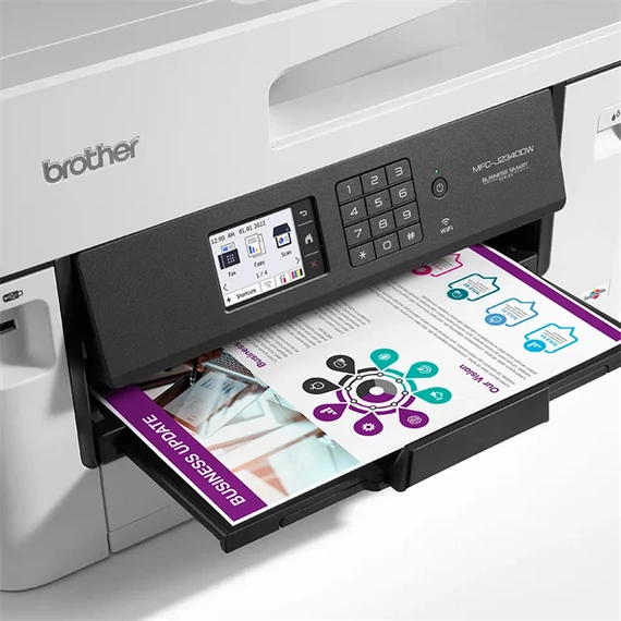 BROTHER Tintasugaras MFP NY/M/S/F MFCJ2340DW, A4/A3, 28 lap/perc, WiFi/LAN/USB, ADF, duplex, 4800x1200dpi, 256MB