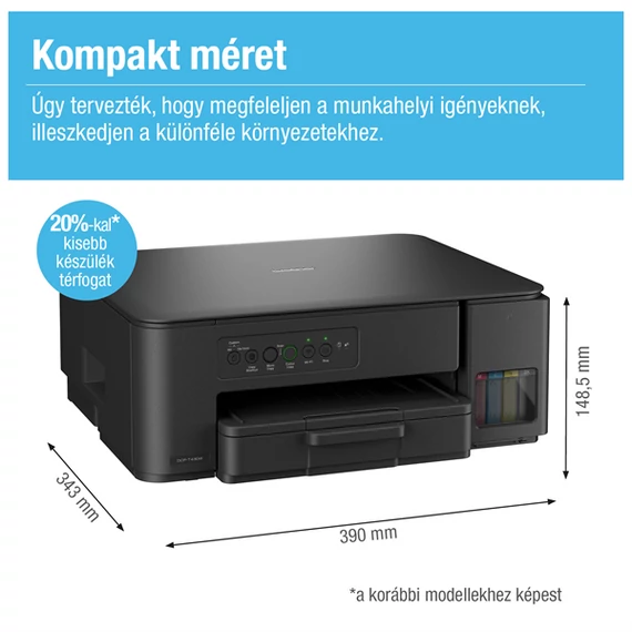 BROTHER Tintasugaras MFP NY/M/S DCP-T430W, A4, színes, 16 lap/perc, WiFi/USB, 6000x1200dpi, manuál duplex, 128MB