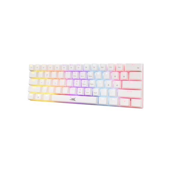 Baracuda DOLPHIN-W/R-US, BGK-03211W/R-US  fehér mechanikus gamer billentyűzet piros kapcsolóval, angol