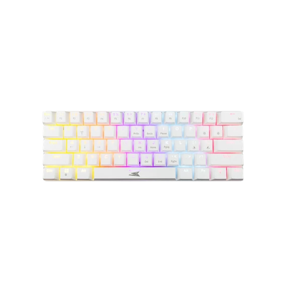 Baracuda DOLPHIN-W/R-US, BGK-03211W/R-US  fehér mechanikus gamer billentyűzet piros kapcsolóval, angol