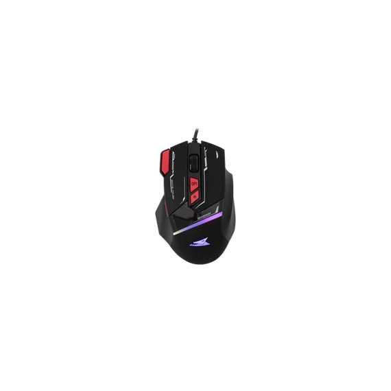 BARACUDA W029907 MANTA-B, BGM-041B gamer egér,8D, fekete, 12800 dpi