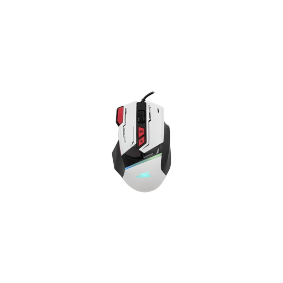 BARACUDA W029909 MANTA-W, BGM-042W gamer egér,8D, fehér, 12800 dpi