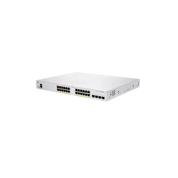 CISCO Switch 24x1000Mbps (POE) + 4x1000Mbps SFP, Menedzselhető, Fémházas, Rackes - CBS220-24P-4G-EU