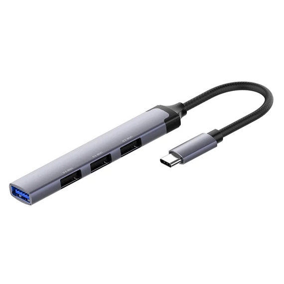 COLORWAY USB-elosztó CW-HUB04, USB-C 4-B-1 USB2.0X3/USB3.0