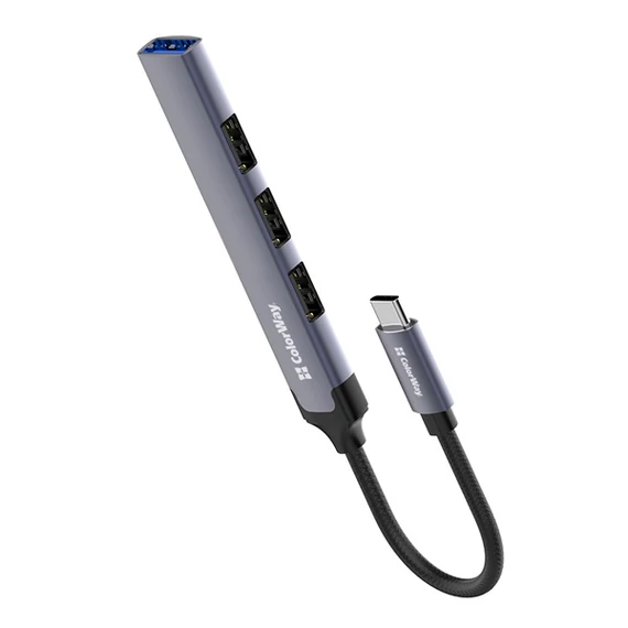 COLORWAY USB-elosztó CW-HUB04, USB-C 4-B-1 USB2.0X3/USB3.0
