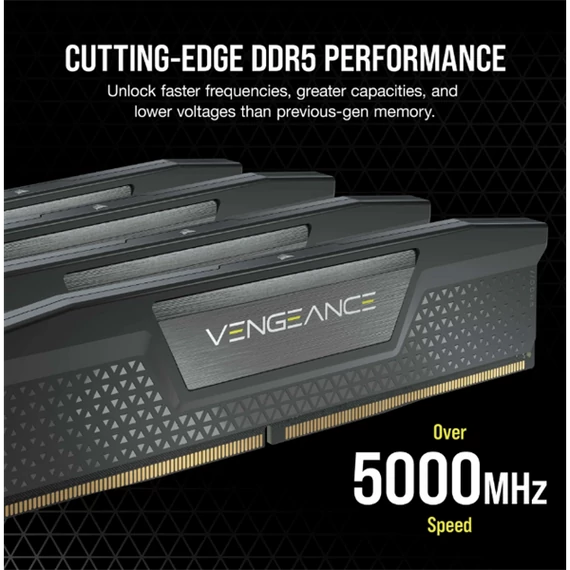 CORSAIR Memória VENGEANCE DDR5 32GB 5200MHz C40 INTEL (Kit of 2), fekete
