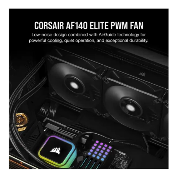 CORSAIR Rendszerhűtő Ventilátor, AF140 ELITE, 14cm, fekete