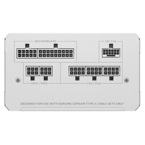 CORSAIR Tápegység Moduláris, RM850e, 850W, 12cm, ATX 3.1, PCIe 5.1, BOX, Cybenetics Gold, fehér