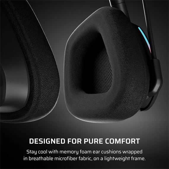 CORSAIR Vezeték Nélküli Headset, VOID v2 Wireless Gaming Headset, Dolby Atmos, carbon