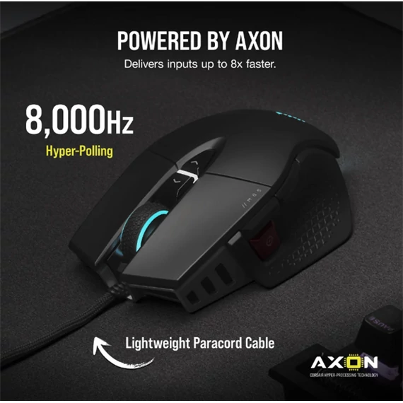 CORSAIR Vezetékes Egér Gaming, M65 RGB ULTRA Tunable, 8 programozható gomb, RGB Világítás, 26000dpi, fekete