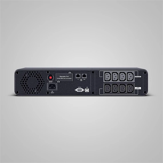 CYBERPOWER UPS 8xIEC C13 ,1xUSB 1600VA 1000W Aktív PFC, színuszus szünetmentes,LINE-INTERAKTÍV, AVR, színes LCD, rack