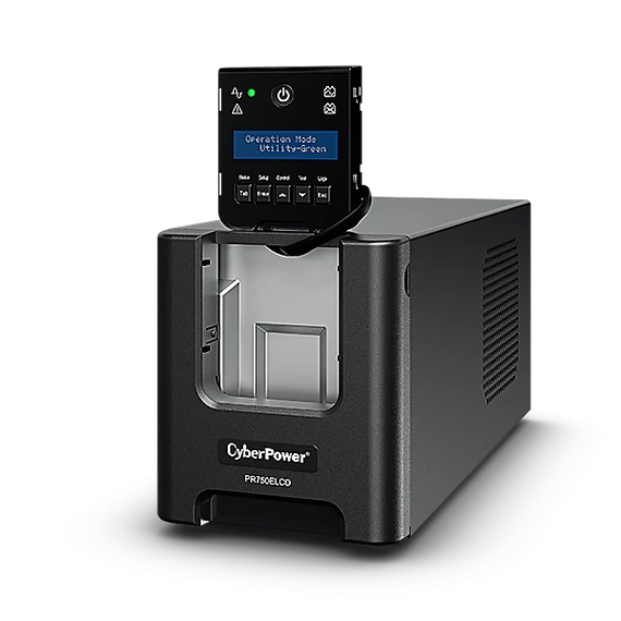 CYBERPOWER UPS PR750ELCD (6xIEC320) 750VA 675W 230V szünetmentes tápegység + USB LINE-INTERAKTÍV