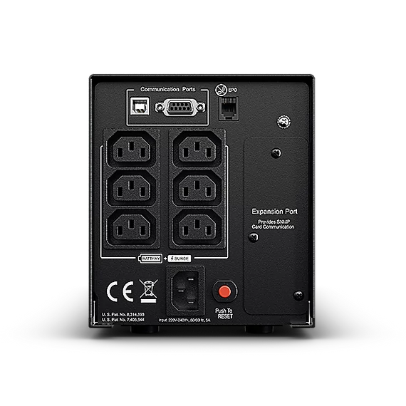 CYBERPOWER UPS PR750ELCD (6xIEC320) 750VA 675W 230V szünetmentes tápegység + USB LINE-INTERAKTÍV