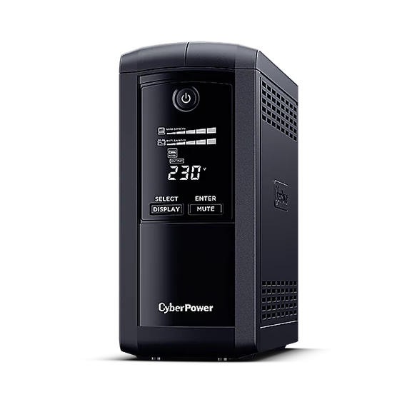 CYBERPOWER UPS VP700ELCD (4x Schuko) 700VA 390W 230V szünetmentes tápegység + USB LINE-INTERAKTÍV