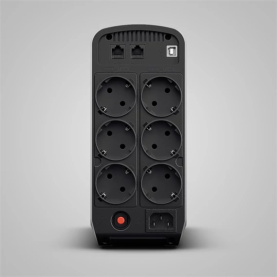 CYBERPOWER UPS, gaming, CP900EPFCLCD (6 aljzat) 900VA 540W, 230V szünetmentes tápegység +2 USB LINE-INTERAKTÍV, AVR