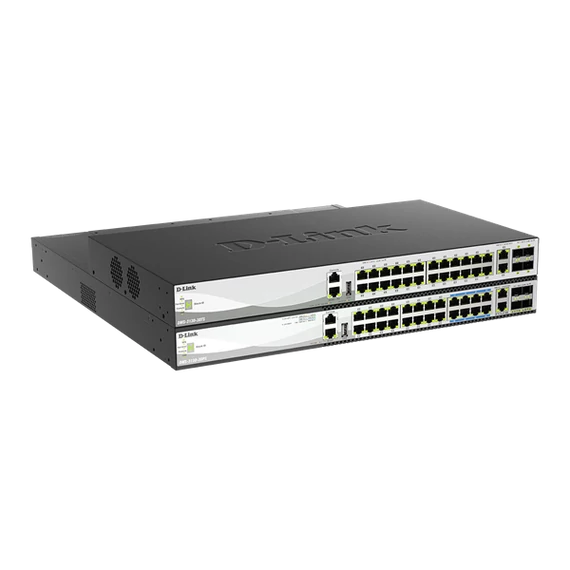 D-LINK Switch 24xx2.5Gbps + 2x10Gbps  + 4x10G/25G SFP28 Menedzselhető Rackes, DMS-3130-30TS/E