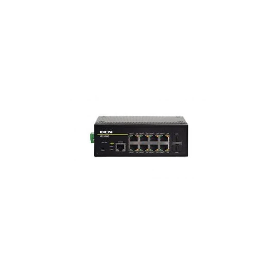 DCN Ipari Switch L2 8x 10/100/1000Base-T RJ45 with PoE + 2x 100/1000Base-X SFP, -40°C +85°C, IS2100D-2GF8GT-P