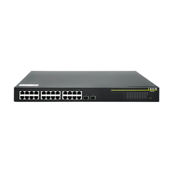 DCN Switch 370W PoE/PoE+ 24x10/100/1000Base-T + 2x1000Base-X SFP, 370 Watt PoE budget