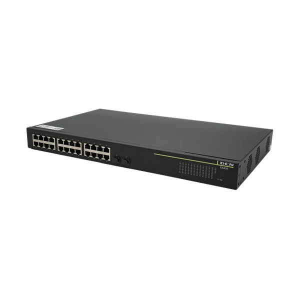 DCN Switch 370W PoE/PoE+ 24x10/100/1000Base-T + 2x1000Base-X SFP, 370 Watt PoE budget