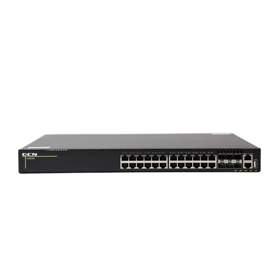 DCN Switch L3 24x 10/100/1000Base-T RJ45 + 6x 1/10GBase-X SFP+, redundant PSU, CS6200X-24T6X-EI
