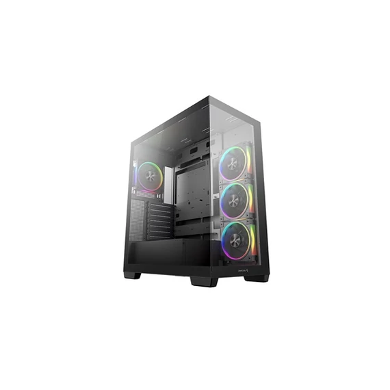 DEEPCOOL Ház ATX CG580 4F V2, Tápegység nélkül, Fekete, Üvegfalú