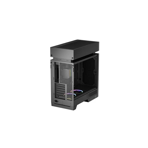 DEEPCOOL Ház ATX CL6600, Vízhűtéssel, Tápegység nélkül, Fekete, Üvegfalú