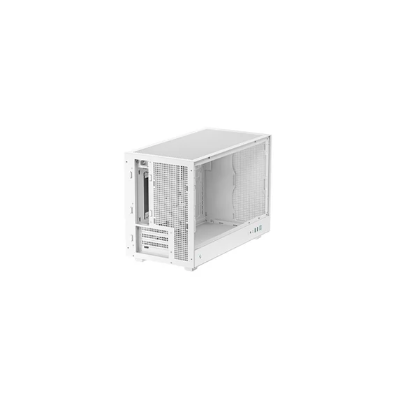 DEEPCOOL Ház Micro ATX CH260 WH, Tápegység nélkül, Fehér, Üvegfalú