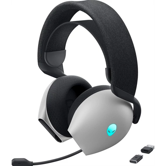 DELL Alienware Tri-Mode Wireless Gaming fejhallgató  AW725H - Lunar Light
