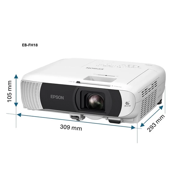 EPSON Projektor - EB-FH18 (3LCD, 1920x1080 (Full HD), 16:9,  4100 AL, 16 000:1, 2xHDMI/USB/WiFi/Apple AirPlay 2)