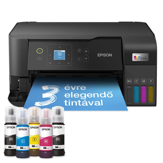 EPSON Tintasugaras nyomtató - EcoTank L3560 (A4, MFP, színes, 4800x1200 DPI, 33 lap/perc, USB/Wifi)