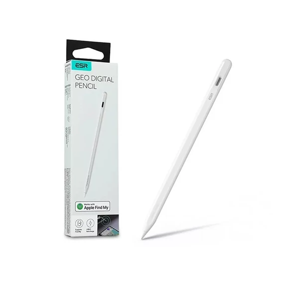 ESR Stylus Pen aktív toll rajzoláshoz, jegyzethez, 2018 után kiadott Apple iPad Air, iPad Mini (A17), iPad Pro, fehér