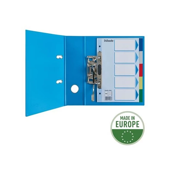 ESSELTE  Regiszter, műanyag, A5, 5 részes, színes