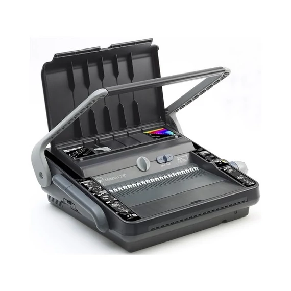 GBC Spirálozógép, fém és műanyag spirálkötéshez, manuális, 450 lap,