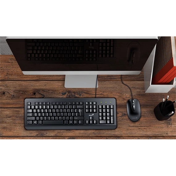 GENIUS Vezetékes Billentyűzet + egér KM-160 USB HUN Fekete