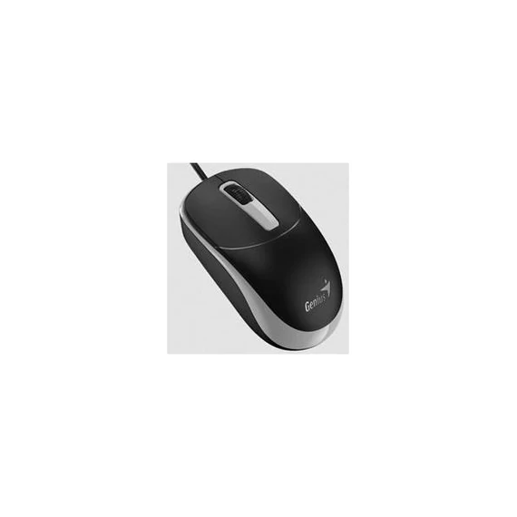 GENIUS Vezetékes egér optikai DX-123, USB, 1000dpi, Fekete/Szürke
