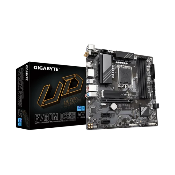 GIGABYTE Alaplap S1700 B760M DS3H AX INTEL B760, mATX