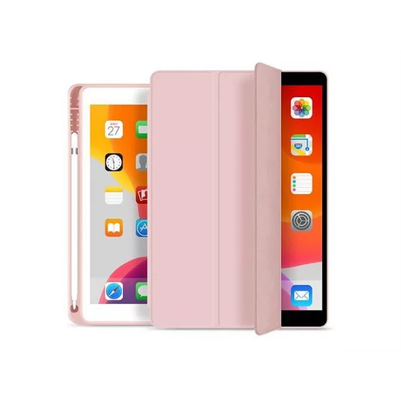 HAFFNER APPLE IPAD 10.2 (2019/2020/2021) TABLET TOK ON/OFF FUNKCIÓVAL, APPLE PENCIL TARTÓVAL - PINK (ECO CSOMAGOLÁS)