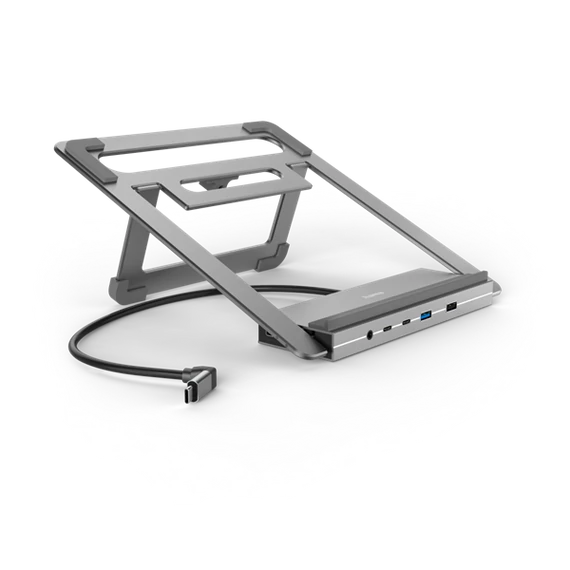 HAMA 00200139, FIC USB 3.2 GEN2 TYPE-C,12IN1 DOKKOLÓ ÁLLVÁNY (USB3.1,HDMI,DP, LAN,USB-C,PD) - szürke