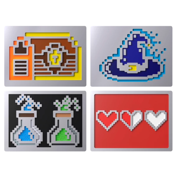 HP HYPERX jelvénycsomag – 8 bites mágneses jelvények