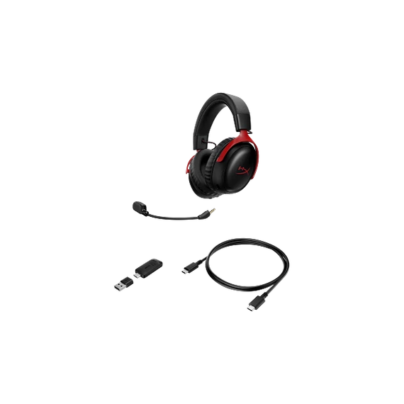 HP HYPERX vezeték nélküli gaming fejhallgató Cloud III S - fekete/piros