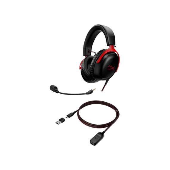 HP HYPERX vezetékes gaming fejhallgató Cloud III - fekete/piros