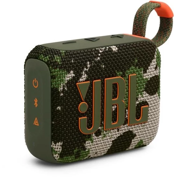 JBL Go 4 hordozható, vízálló, bluetooth hangszóró, vízálló, porálló, IP67, 7 óra üzemidő, terepmintás
