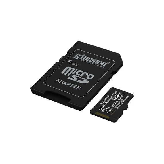 KINGSTON Memóriakártya MicroSDXC 128GB Canvas Select Plus Gen3 150R A1 + Adapter